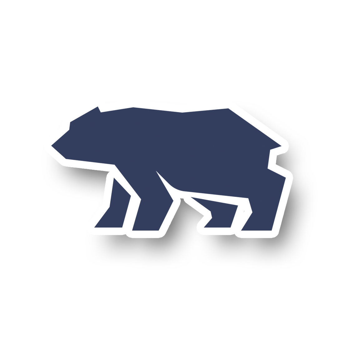 True Blue Bear Sticker